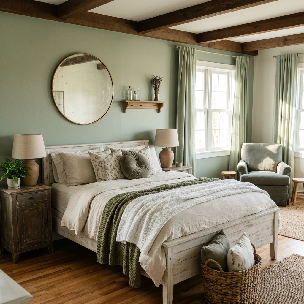 20 Sage Green Farmhouse Bedroom Ideas: Trendy Rustic Chic