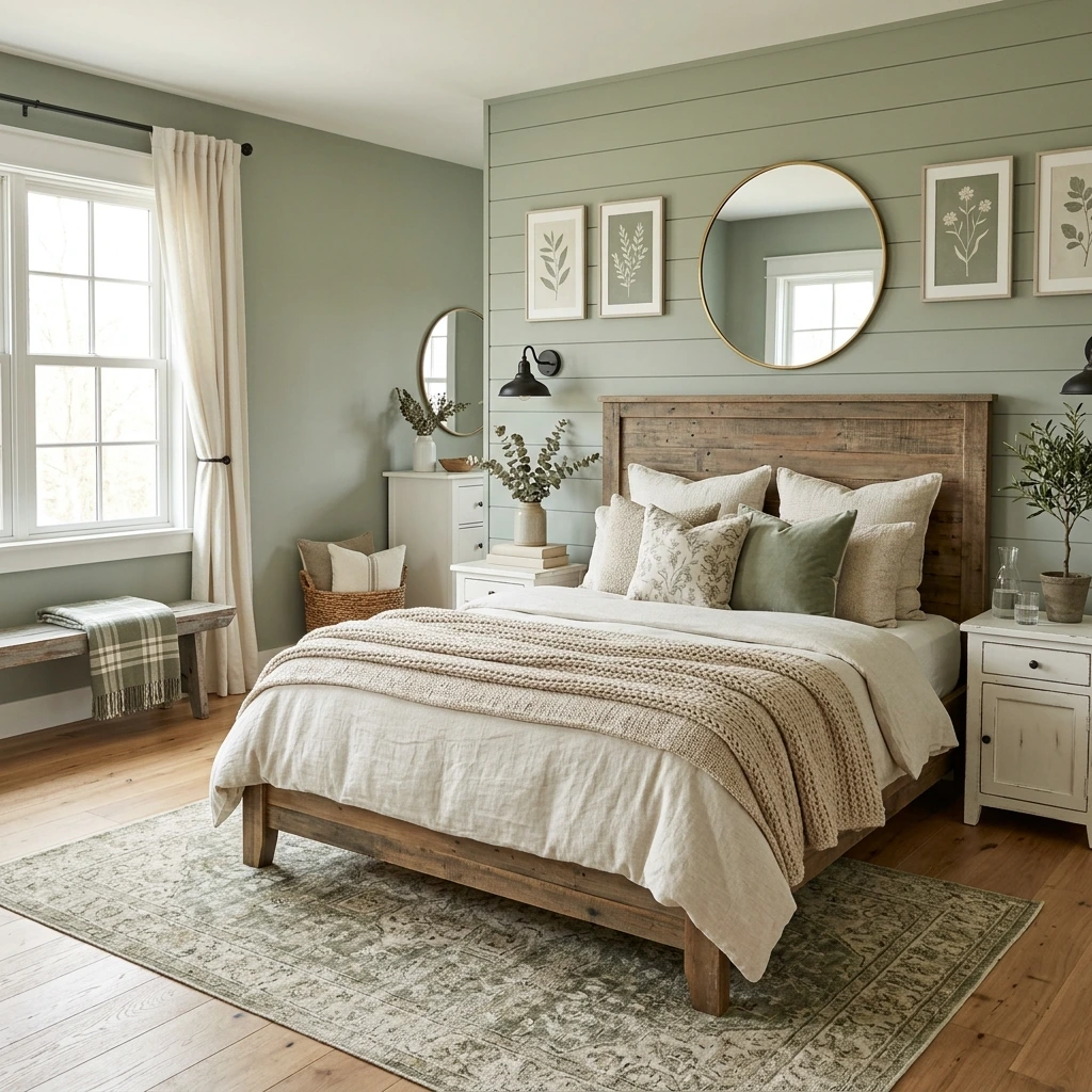 20 Sage Green Farmhouse Bedroom Ideas: Trendy Rustic Chic