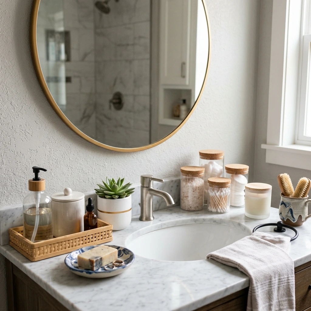20 Bathroom Counter Decor Ideas That Are Practical and Cute