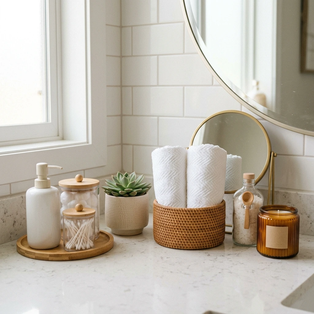 20 Bathroom Counter Decor Ideas That Are Practical and Cute