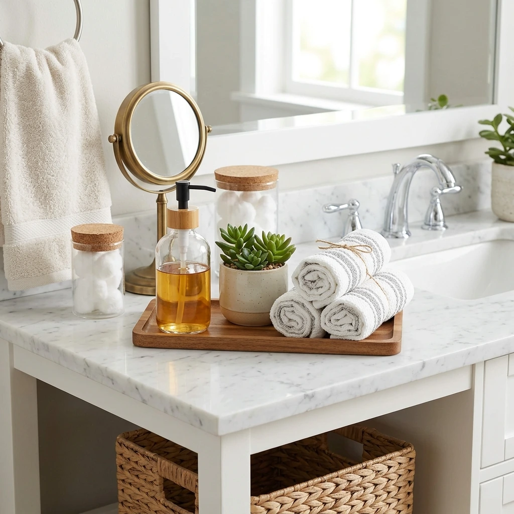 20 Bathroom Counter Decor Ideas That Are Practical and Cute